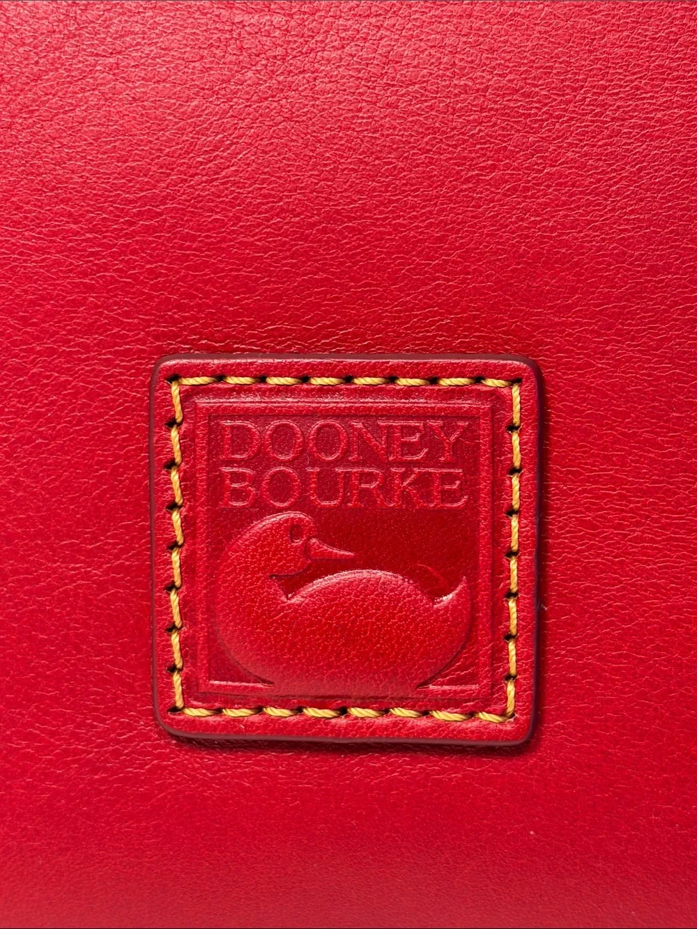 NWT Vintage Dooney & Bourke Florentine Leather Dome Satchel In Red/Bordeaux